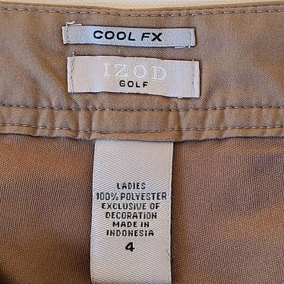 Izod Golf Cool Fix Tan Golf Skort Size 4 - Picture 3 of 11